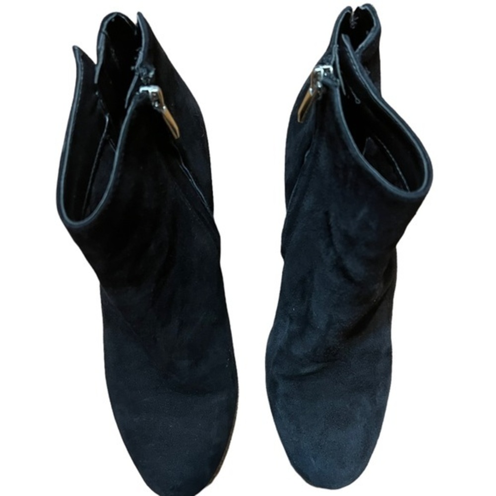 Sam Edelman Black Leather Upper Heal Boots. Zipper on Both sides Size 9